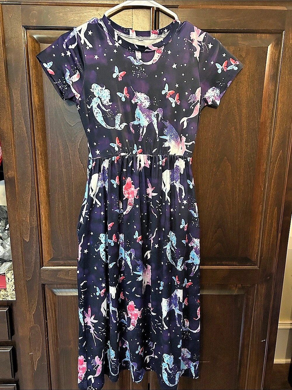 GIRLS Guggenheim GigiCo Unicorn Maxi Dress Purple XL